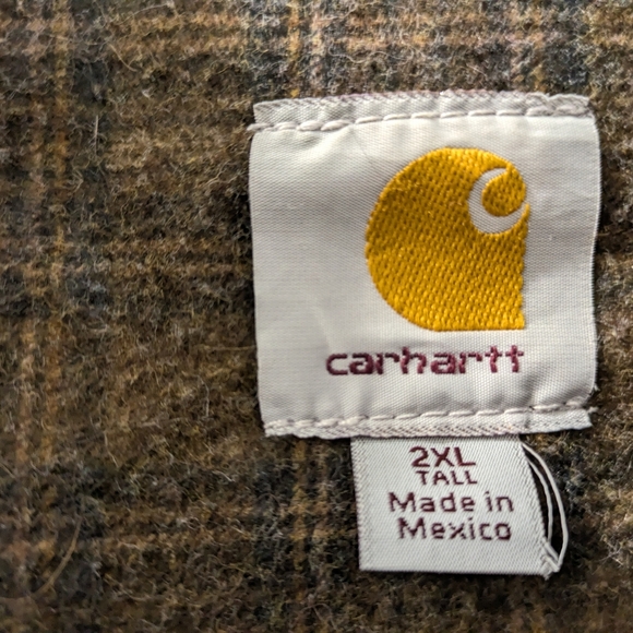 Vintage Carhartt Detroit Jacket J97 BLK Black Blanket Lined Mens 2XL Tall - Picture 3 of 16